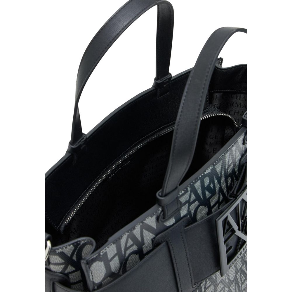 Schwarze Baumwoll-Handtasche Armani Exchange
