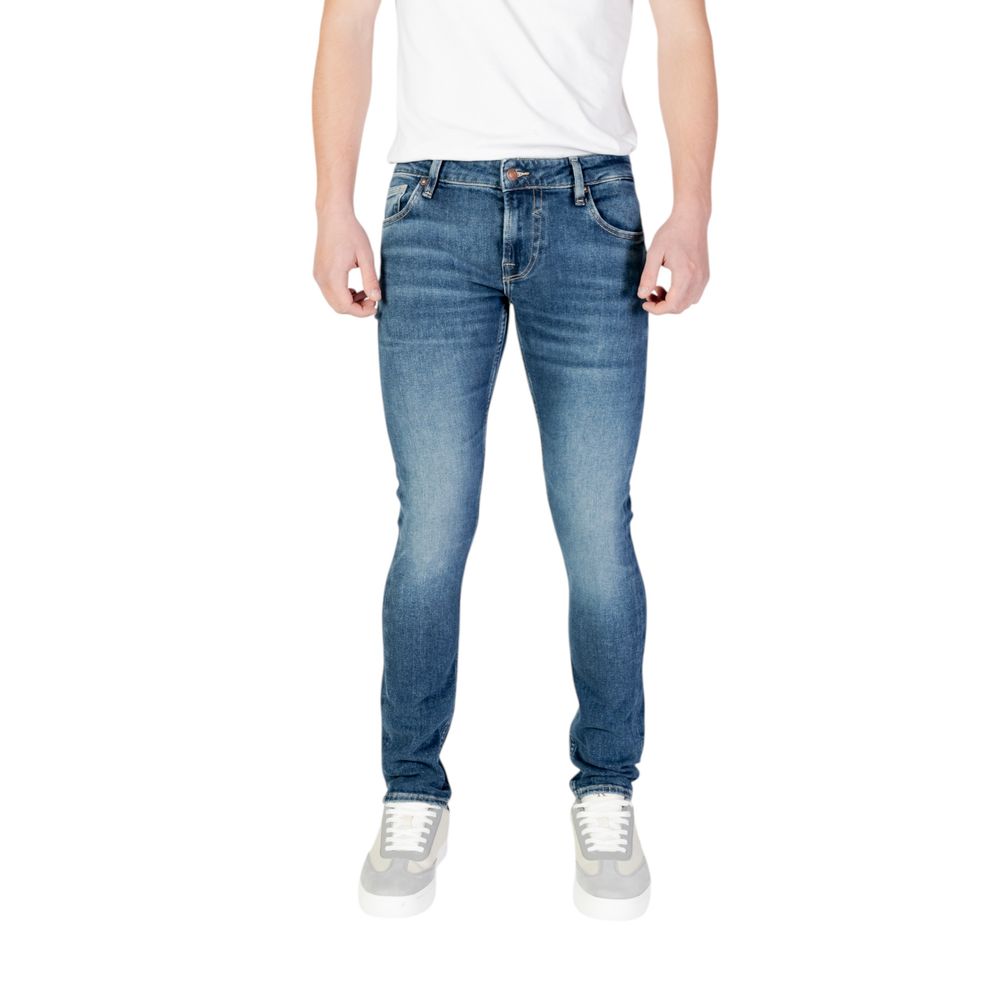 Blaue Baumwoll-Skinny-Jeans Guess