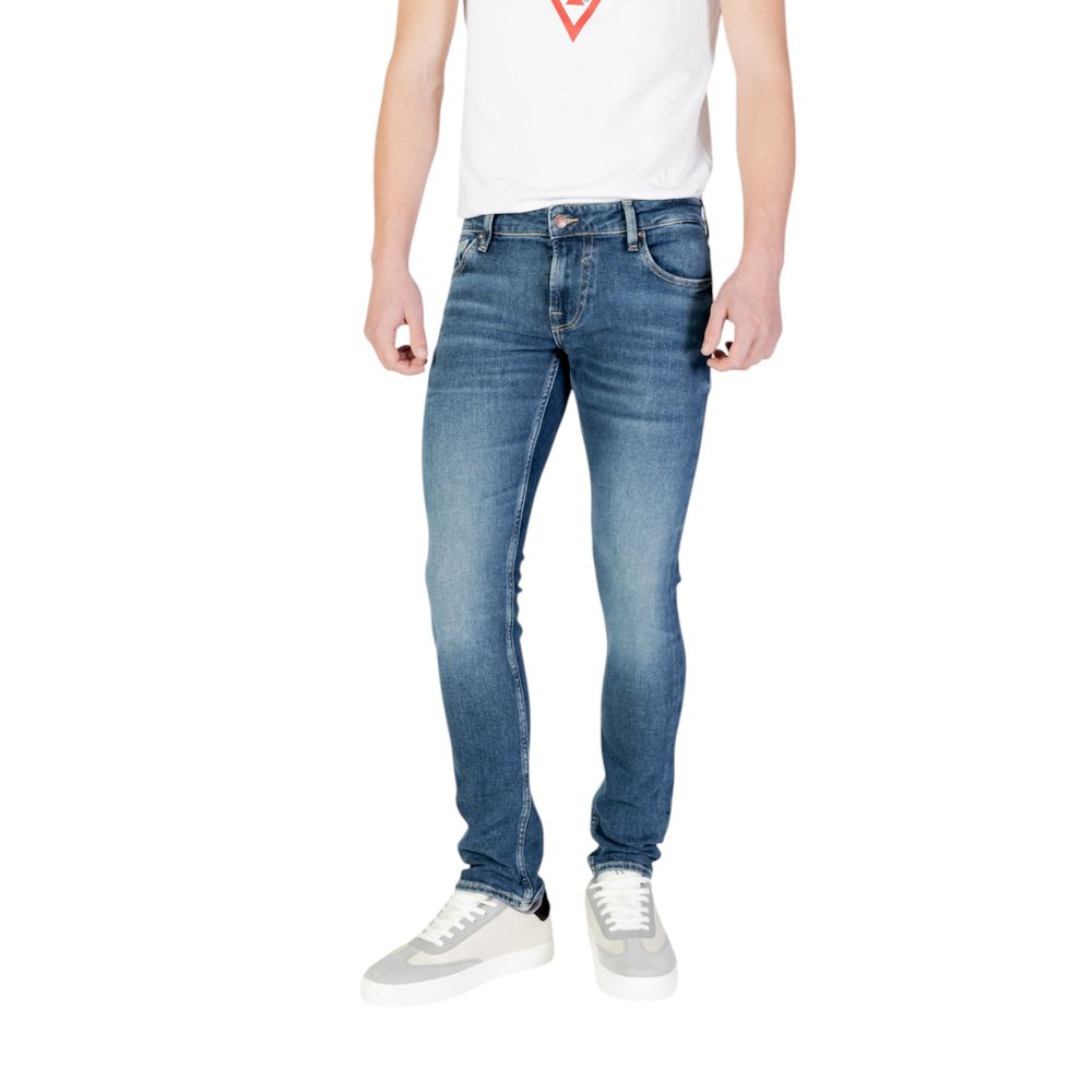 Blaue Baumwoll-Skinny-Jeans Guess