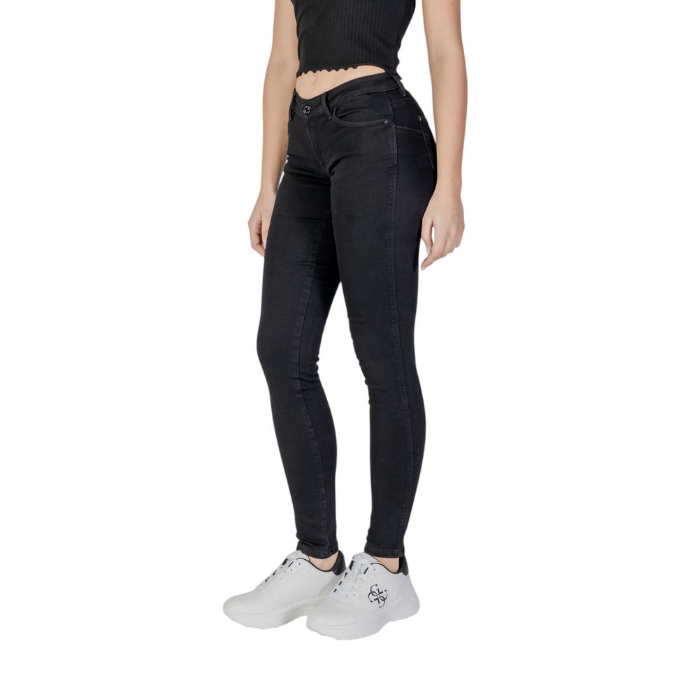 Schwarze Skinny Jeans aus Baumwolle Guess