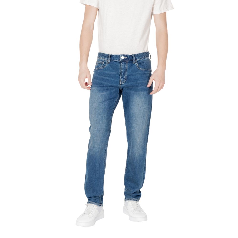 Blaue Baumwoll-Skinny-Jeans Armani Exchange