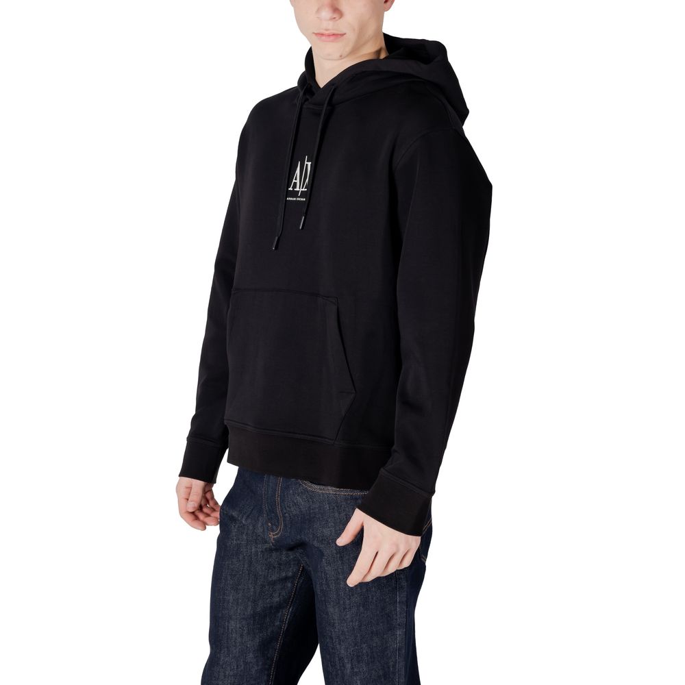 Schwarzer Baumwoll-Hoodie Armani Exchange