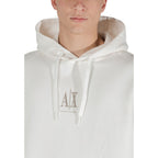 Creme Baumwoll-Kapuzenpullover Armani Exchange