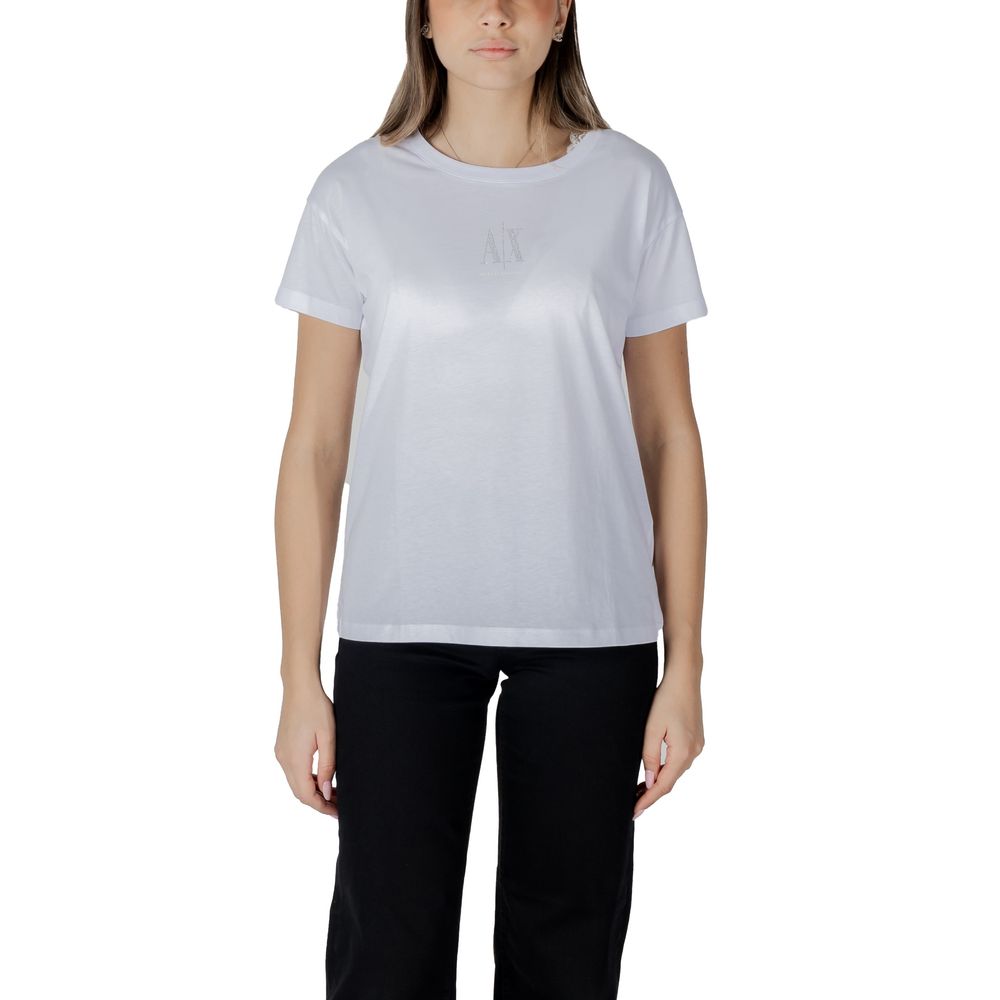 Weißes Baumwoll-T-Shirt Armani Exchange