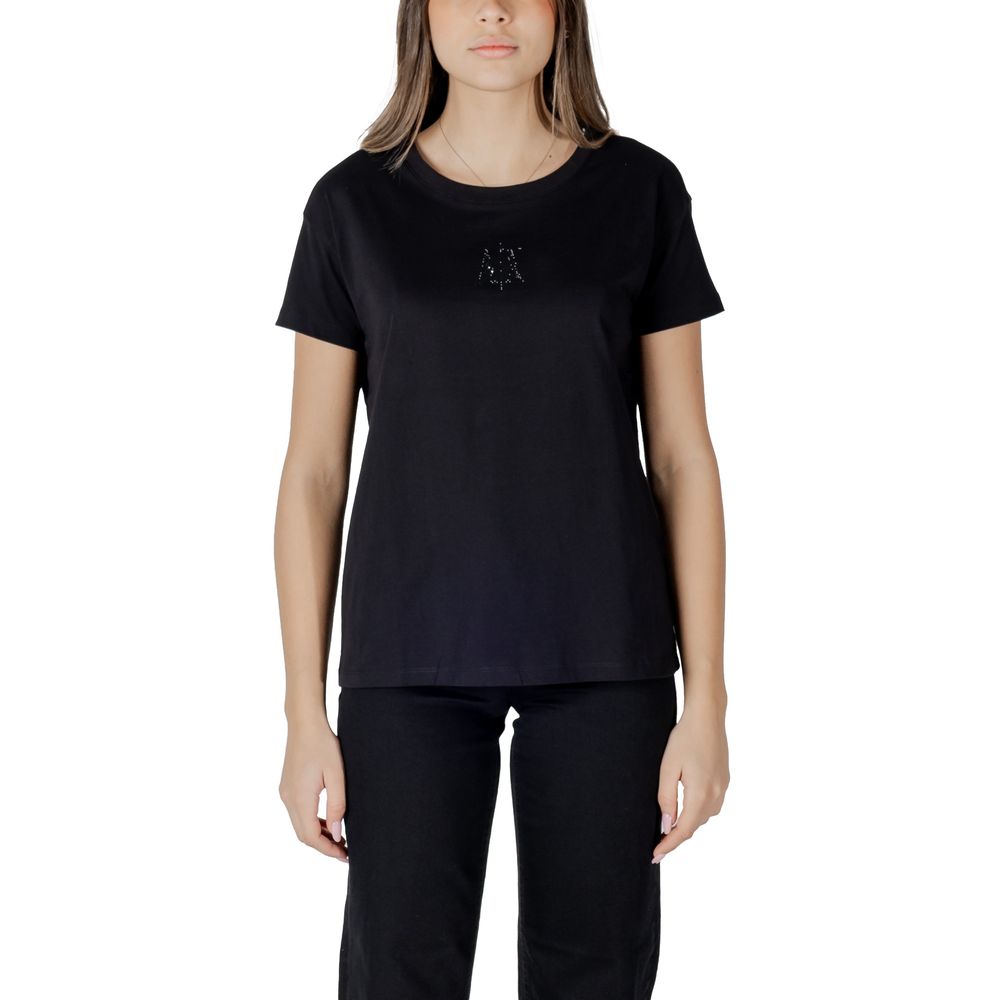 Schwarzes Baumwoll-T-Shirt Armani Exchange