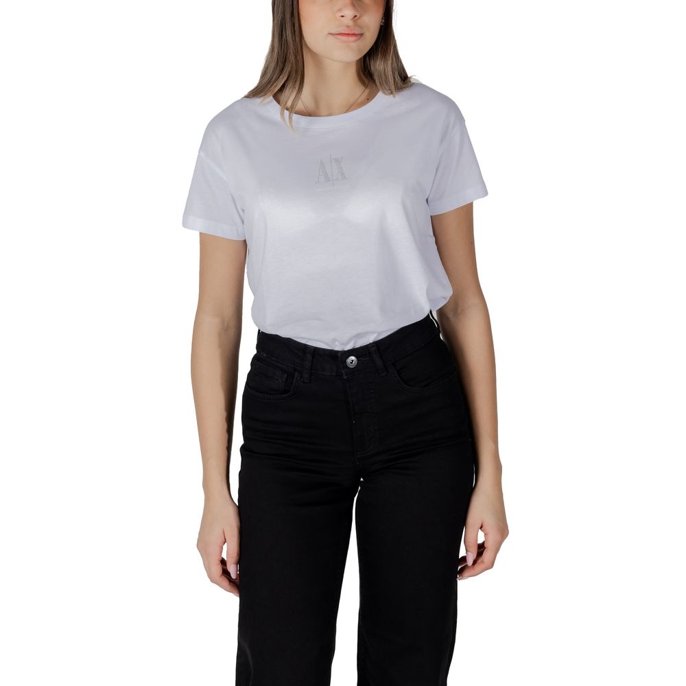 Weißes Baumwoll-T-Shirt Armani Exchange