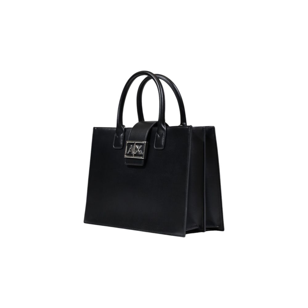 Schwarze Handtasche aus Polyester Armani Exchange