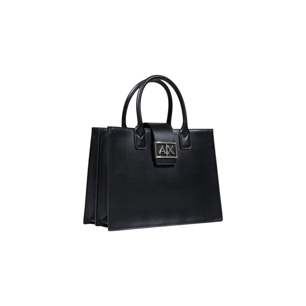 Schwarze Handtasche aus Polyester Armani Exchange