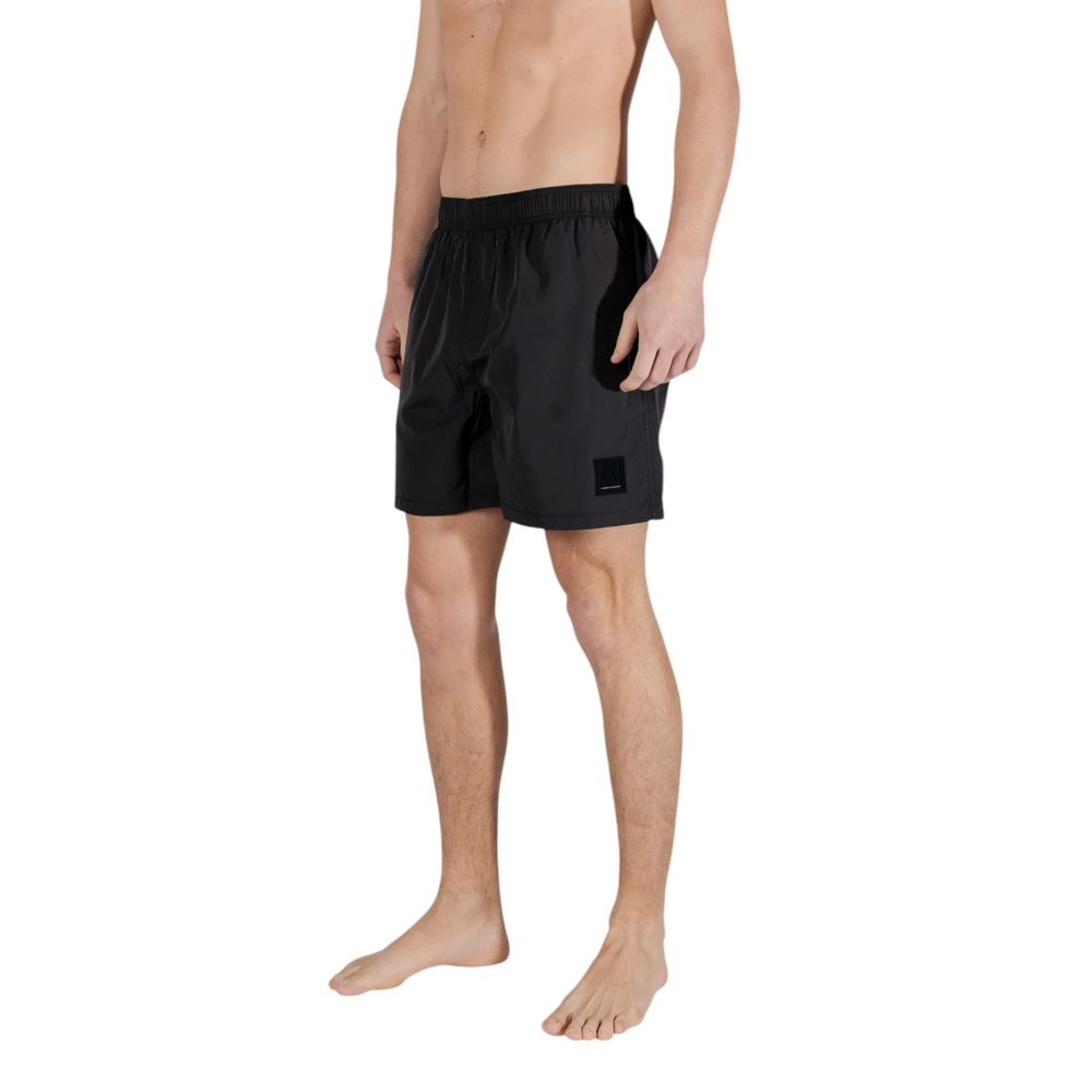 Schwarze Badeshorts aus Polyester Armani Exchange