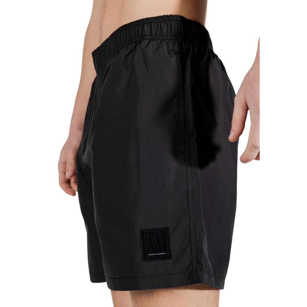 Schwarze Badeshorts aus Polyester Armani Exchange