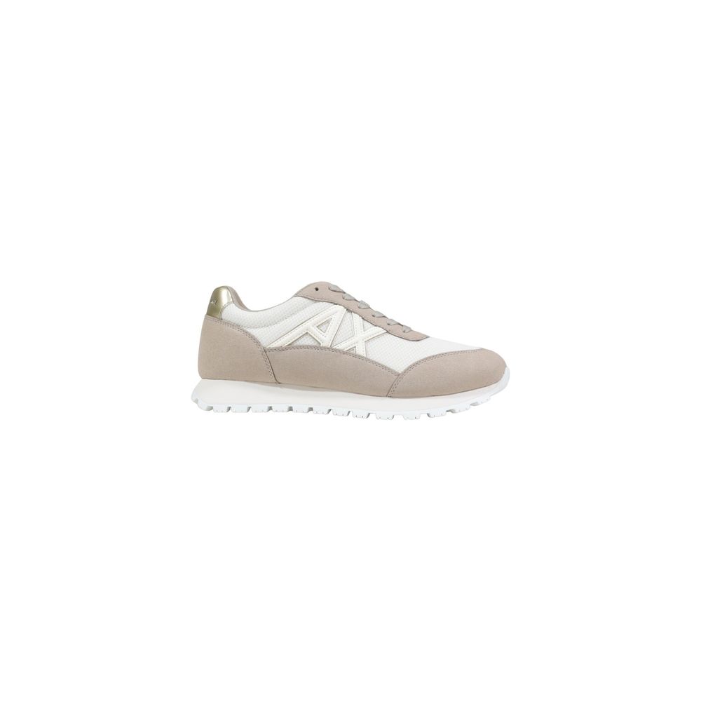 Beige Calf Leather Bos Taurus Athletic Sneakers Armani Exchange