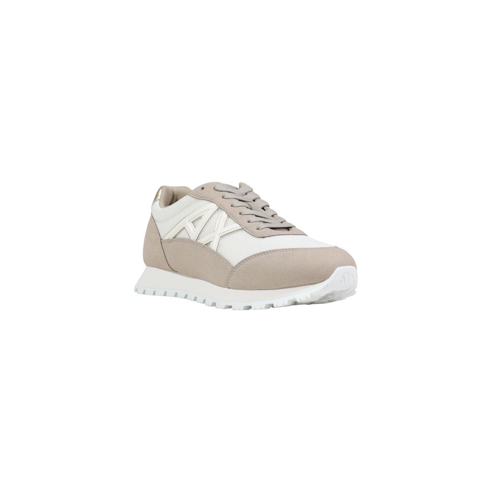 Beige Calf Leather Bos Taurus Athletic Sneakers Armani Exchange
