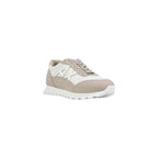 Beige Calf Leather Bos Taurus Athletic Sneakers Armani Exchange