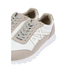 Beige Calf Leather Bos Taurus Athletic Sneakers Armani Exchange