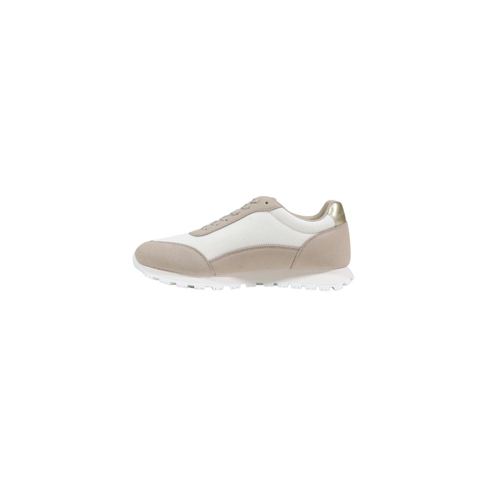 Beige Calf Leather Bos Taurus Athletic Sneakers Armani Exchange