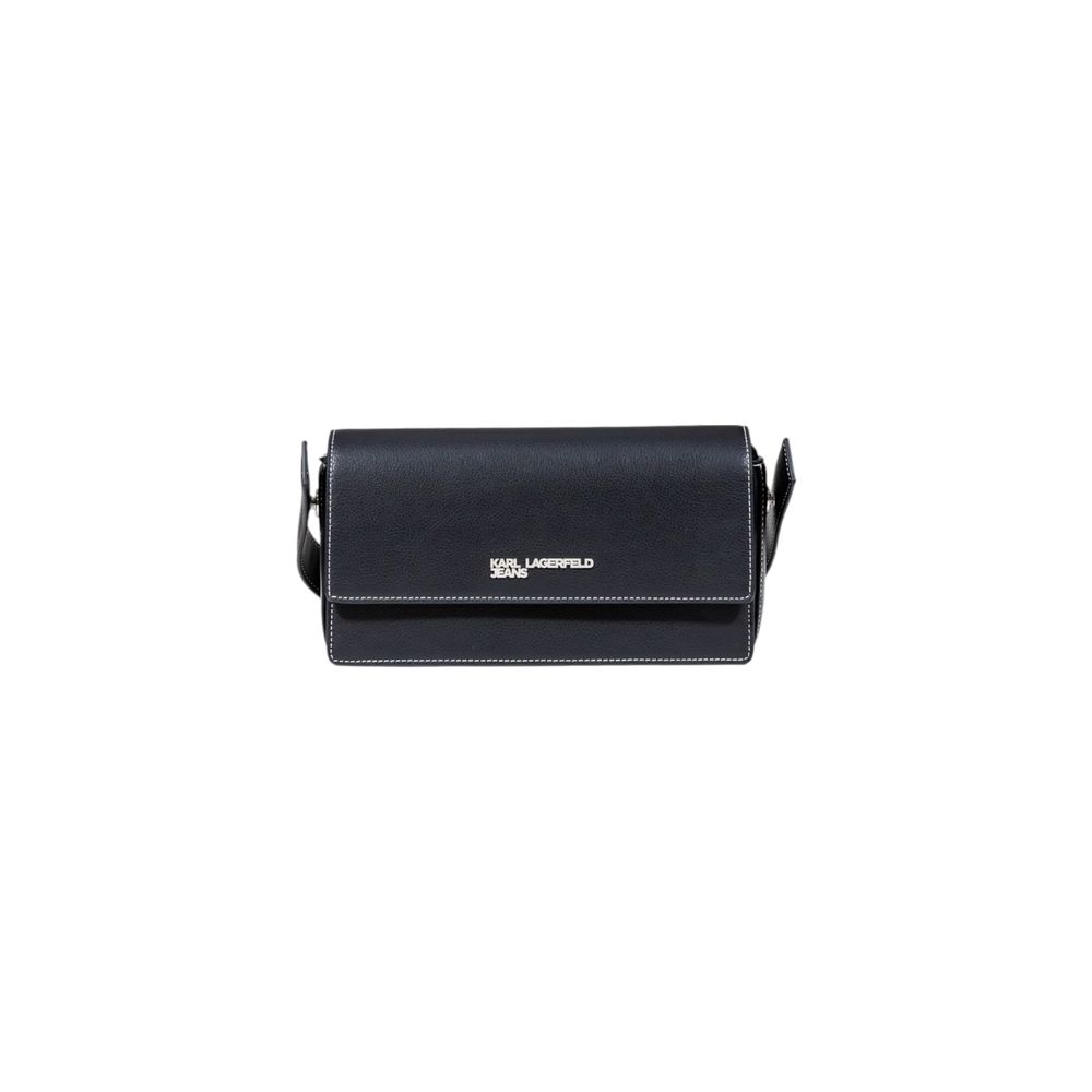 Schwarze Kunstleder-Handtasche Karl Lagerfeld