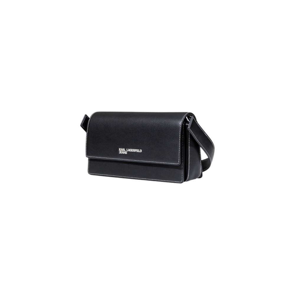 Schwarze Kunstleder-Handtasche Karl Lagerfeld