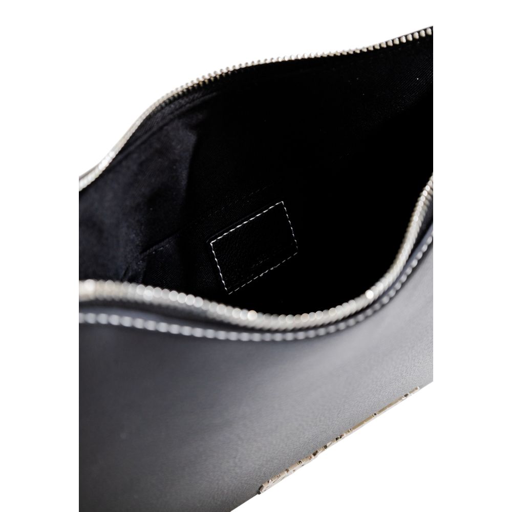 Schwarze Kunstleder-Handtasche Karl Lagerfeld