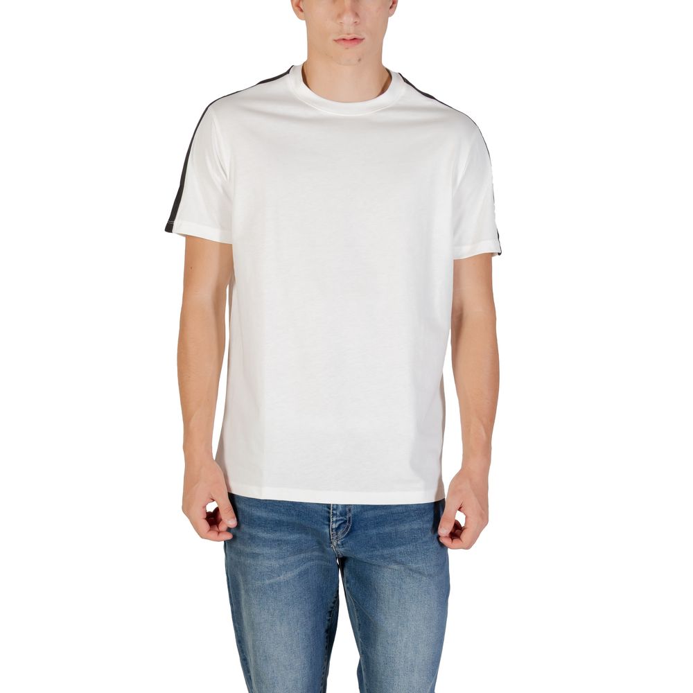 Cremefarbenes Baumwoll-T-Shirt Armani Exchange