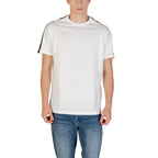 Cremefarbenes Baumwoll-T-Shirt Armani Exchange