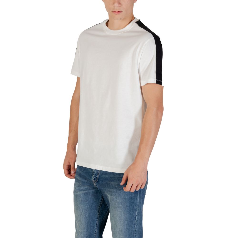 Cremefarbenes Baumwoll-T-Shirt Armani Exchange