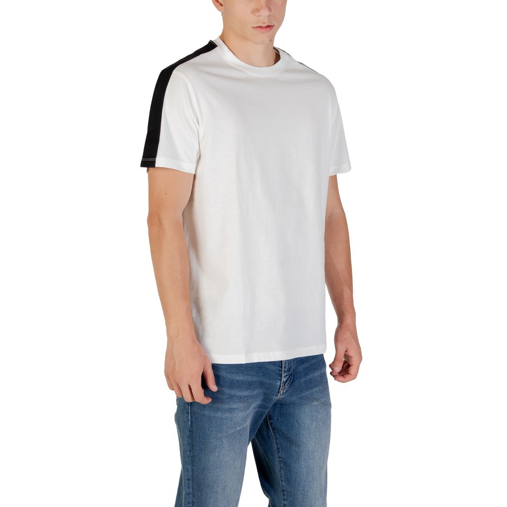 Cremefarbenes Baumwoll-T-Shirt Armani Exchange