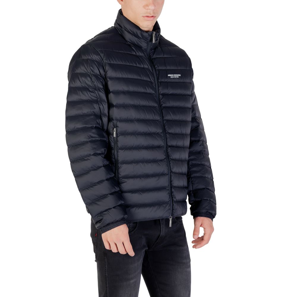 Blauer Mantel aus Polyamid Armani Exchange