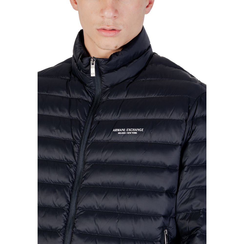 Blauer Mantel aus Polyamid Armani Exchange