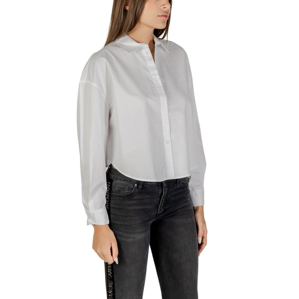 Weiße Baumwollbluse Armani Exchange
