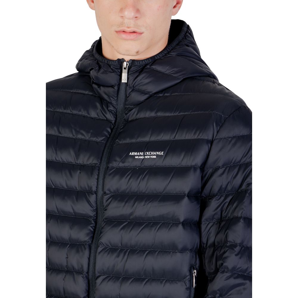 Blaue Shell-Jacke aus Polyamid Armani Exchange