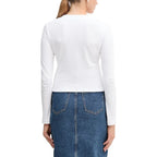 Weißes Langarm-T-Shirt aus Baumwolle Calvin Klein Jeans