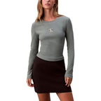 Zweifarbige Baumwoll-Langarmshirt Calvin Klein Jeans