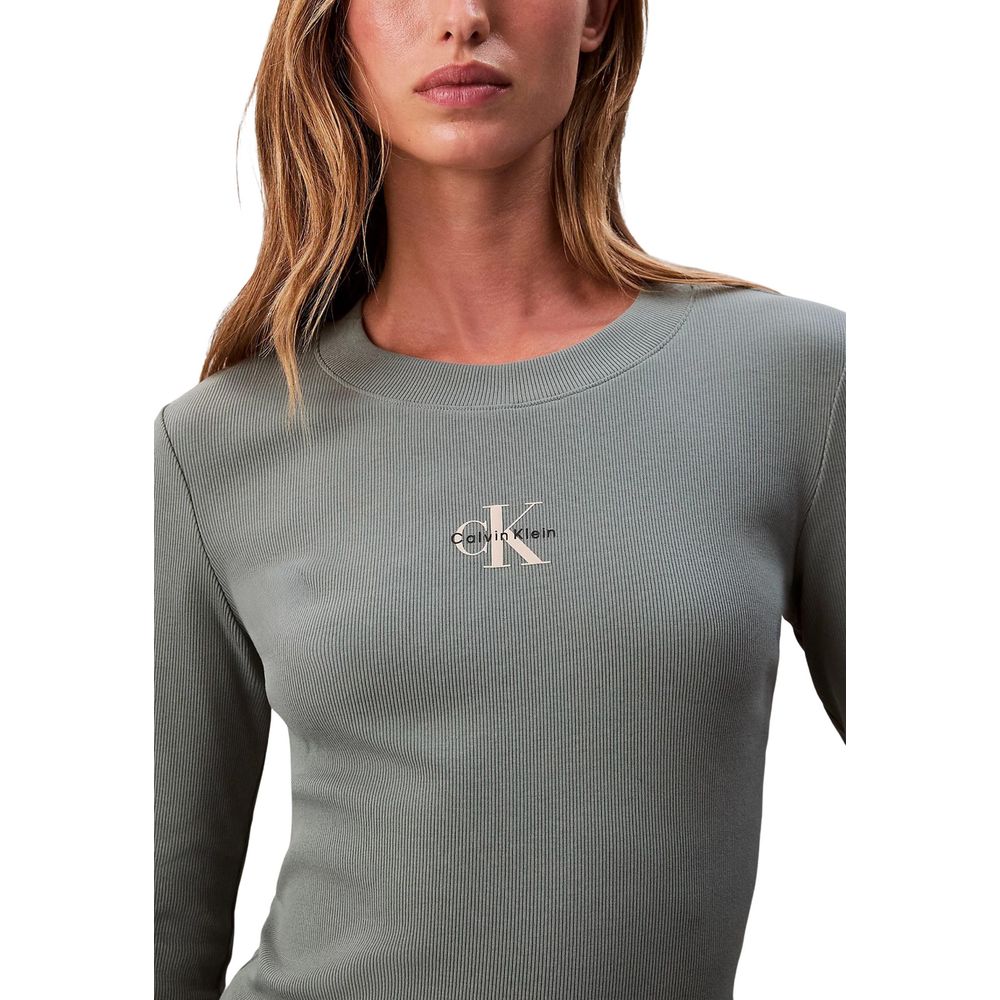 Zweifarbige Baumwoll-Langarmshirt Calvin Klein Jeans