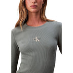 Zweifarbige Baumwoll-Langarmshirt Calvin Klein Jeans
