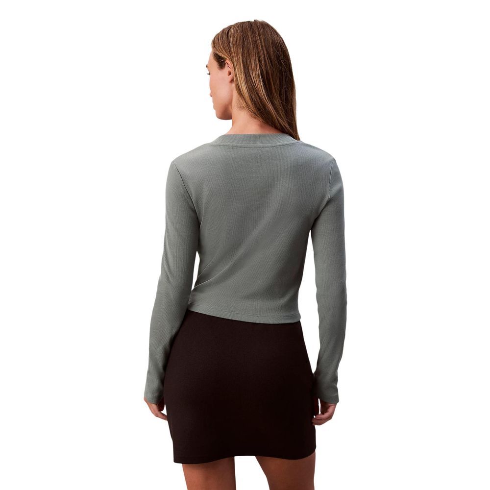 Zweifarbige Baumwoll-Langarmshirt Calvin Klein Jeans