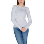Weißes Langarm-T-Shirt aus Baumwolle Calvin Klein Jeans