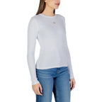 Weißes Langarm-T-Shirt aus Baumwolle Calvin Klein Jeans