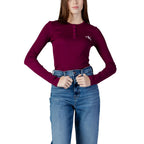 Langärmeliges T-Shirt aus Bordeaux-Baumwolle Calvin Klein Jeans