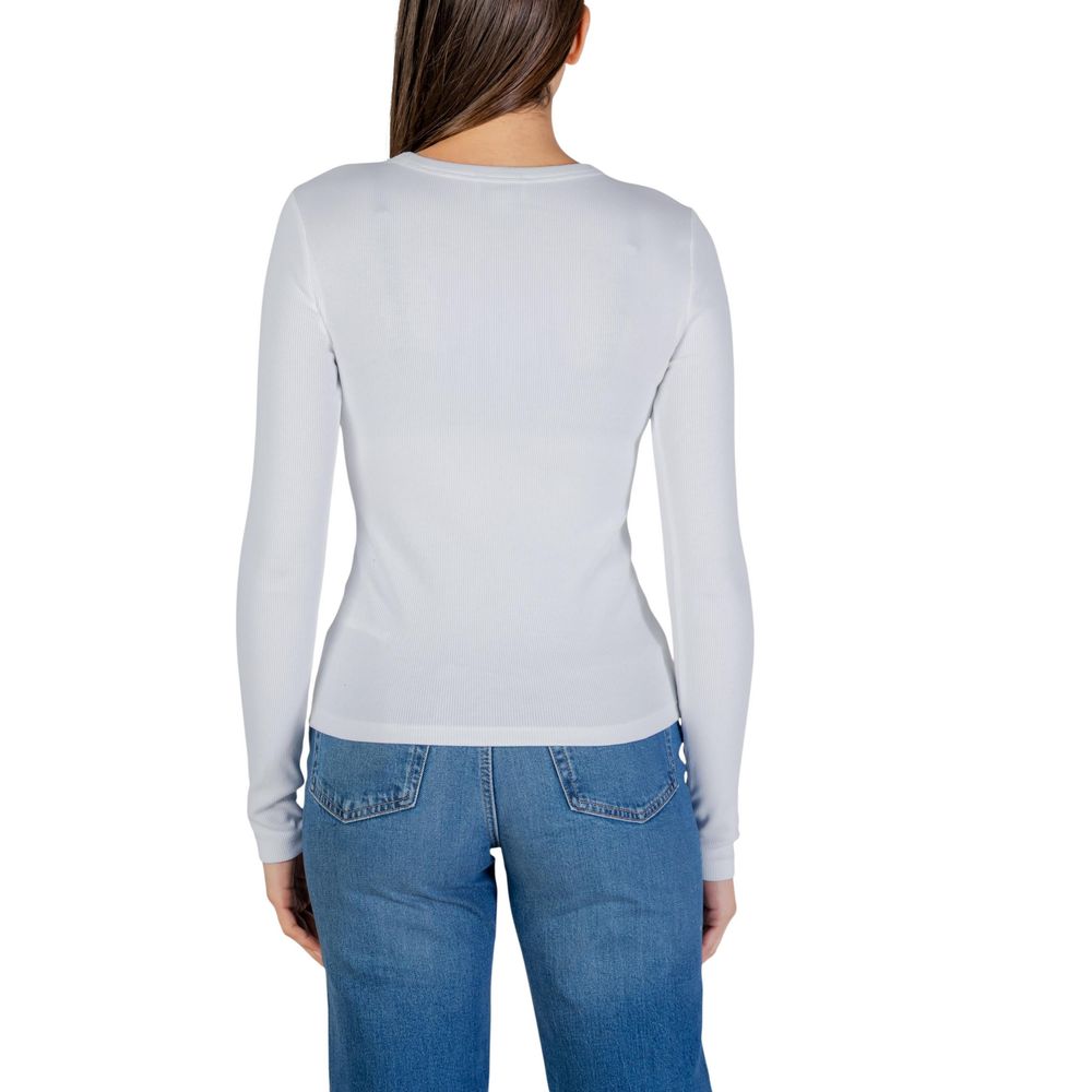 Weißes Langarm-T-Shirt aus Baumwolle Calvin Klein Jeans