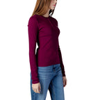 Langärmeliges T-Shirt aus Bordeaux-Baumwolle Calvin Klein Jeans