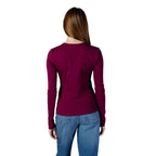 Langärmeliges T-Shirt aus Bordeaux-Baumwolle Calvin Klein Jeans