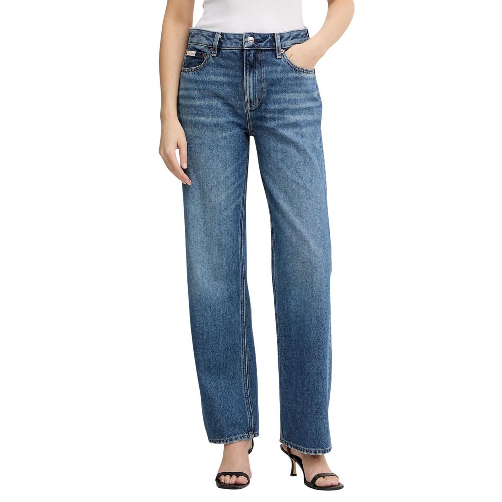 Blaue Baumwoll-Mom-Jeans Calvin Klein Jeans
