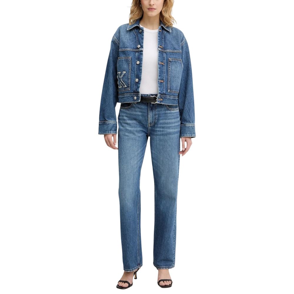 Blaue Baumwoll-Mom-Jeans Calvin Klein Jeans