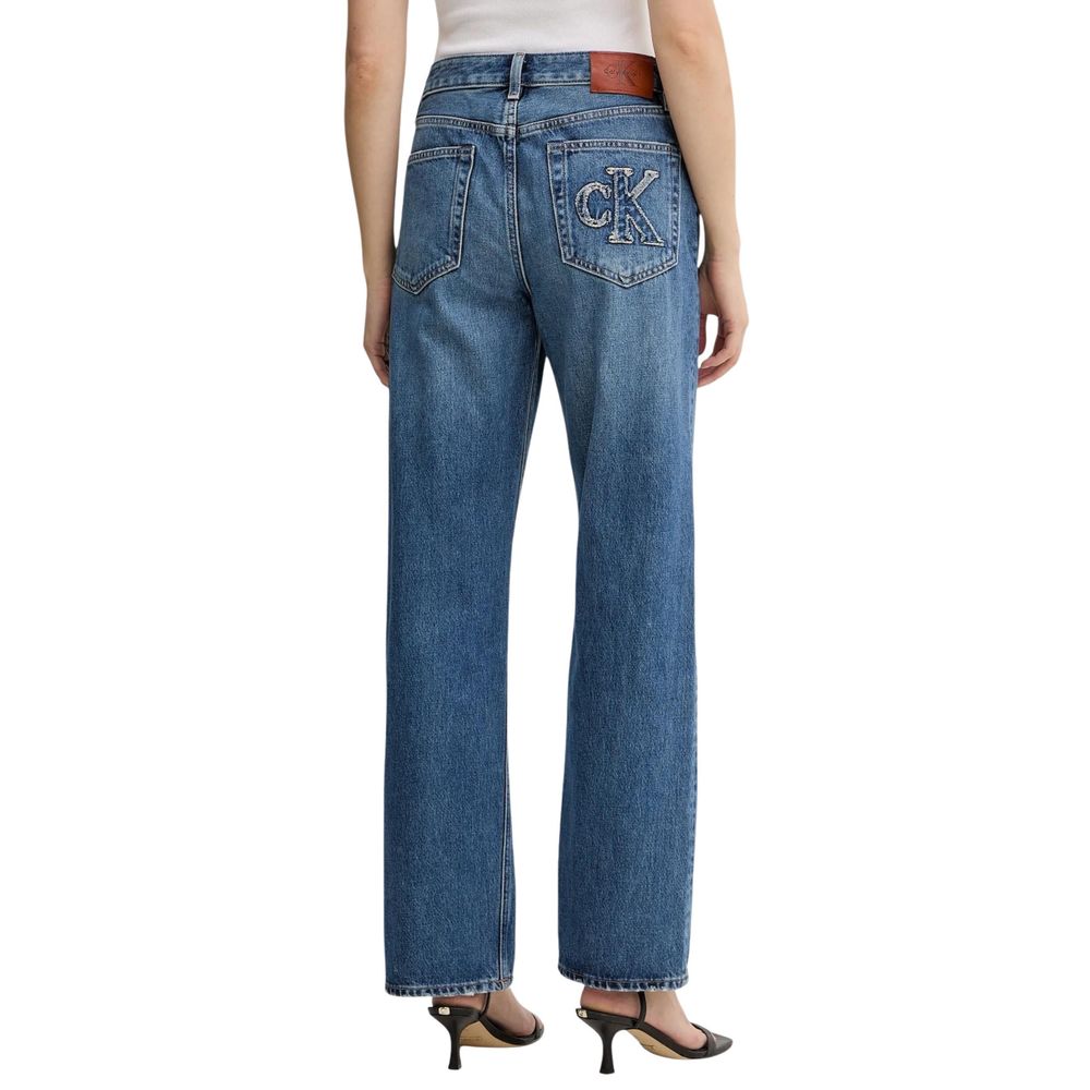 Blaue Baumwoll-Mom-Jeans Calvin Klein Jeans