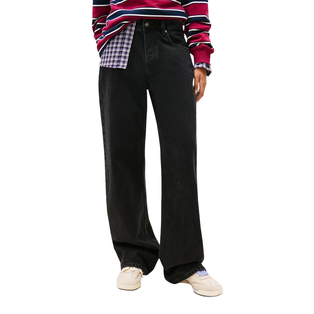 Schwarze Bootcut-Jeans aus recycelter Baumwolle Tommy Hilfiger Jeans