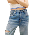 Blaue Boyfriend Jeans aus recycelter Baumwolle Tommy Hilfiger Jeans