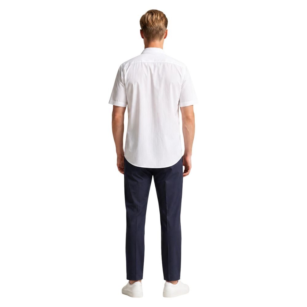 Weißes Polyamid-Shirt mit kurzen Ärmeln Armani Exchange