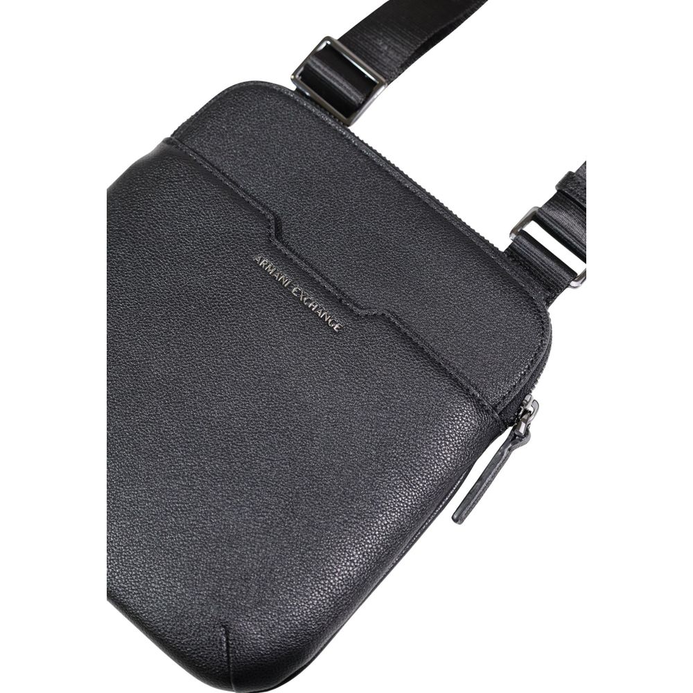 Schwarze Polyester-Messenger-Tasche Armani Exchange