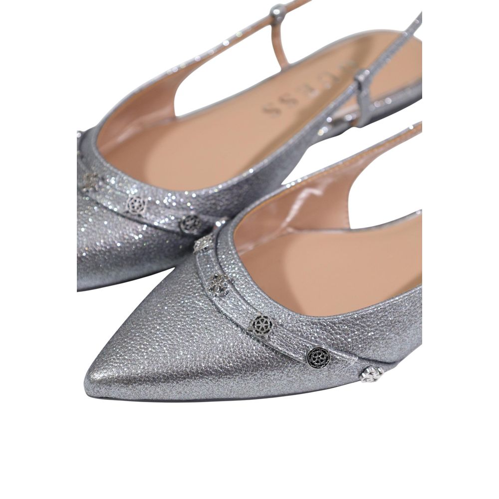 Graue Plateau-Pumps aus Polyester Guess