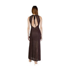 Langes Braunes Polyamid-Kleid Guess